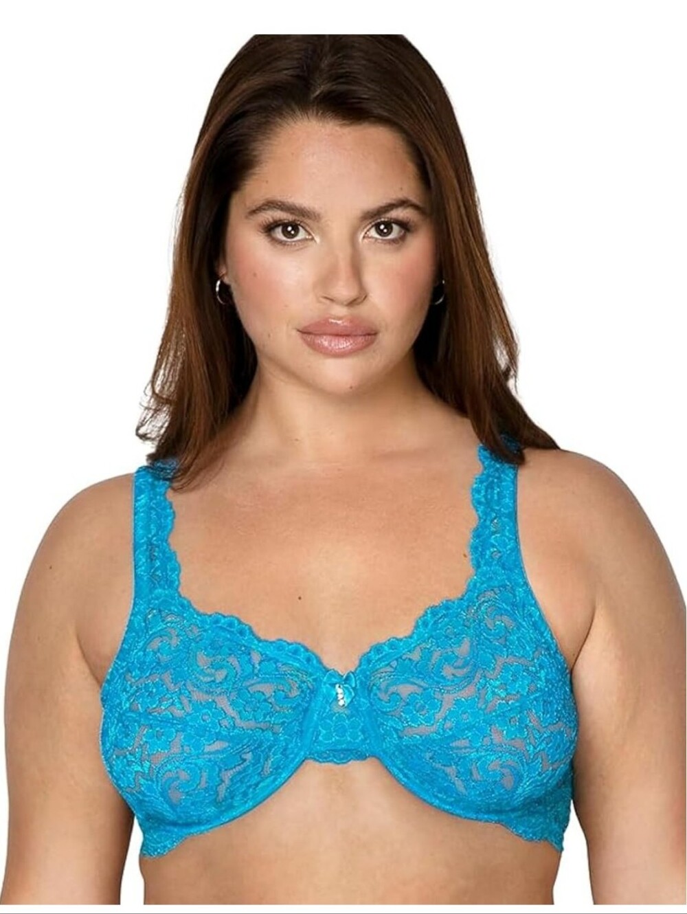 NWT Smart & Sexy Women's Signature Lace Unlined Underwire Bra, 36D, Blue